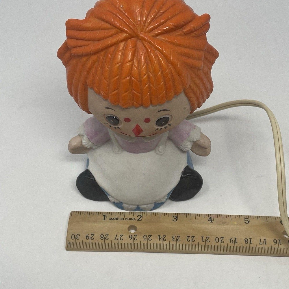Vintage Lefton Raggedy Ann Porcelain Night Light Lamp 6" Japan Ceramic Kitsch - Picture 15 of 15
